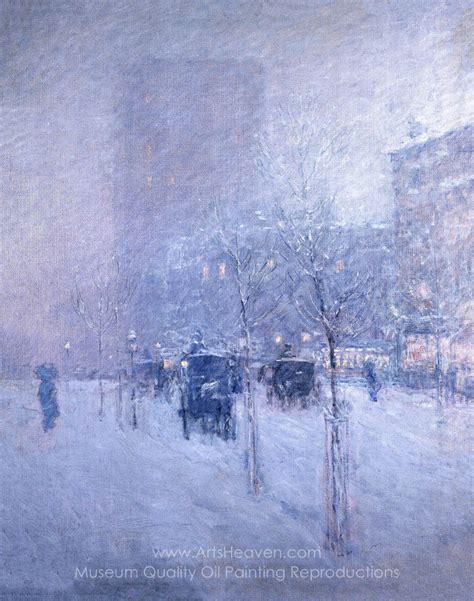 Childe Hassam Late Afternoon New York Winter Painting Reproductions