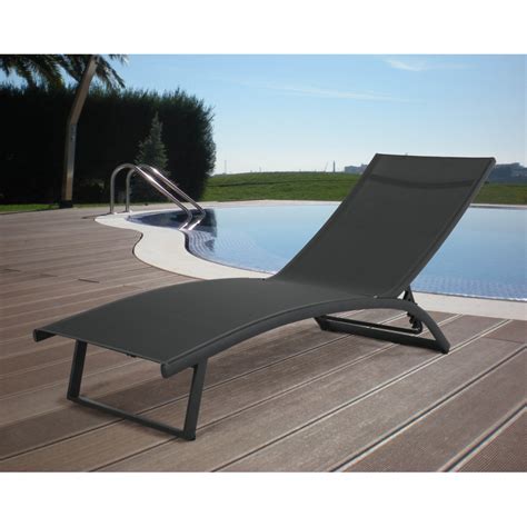 Chaise Longue En Aluminium Anthracite