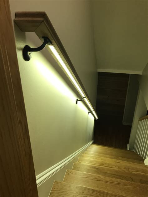 Stairs Handrail Led Light Cj Woodwork Staircase Lighting Ideas