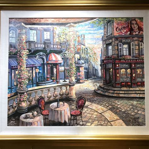Paris Cafe By Sefidole Oil On Canvas Call Or Email For Price 702 414