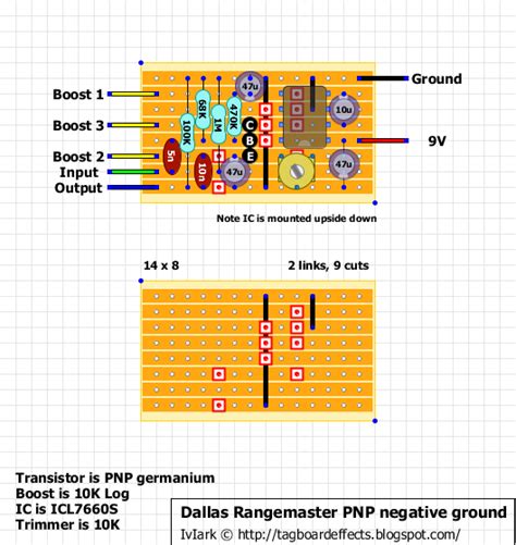 Guitar FX Layouts Dallas Rangemaster PNP Negative Ground