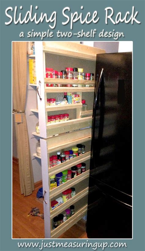 How To Build A Sliding Spice Rack Creating More Kitchen Storage With