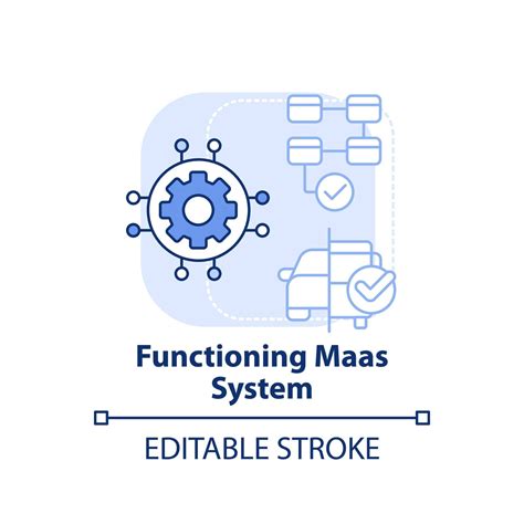 Functioning Maas System Light Blue Concept Icon Maas Introduction