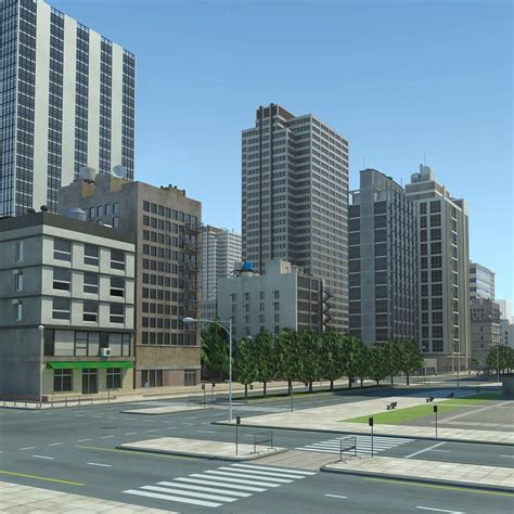 3dsmax City Cityscape Office Buildings