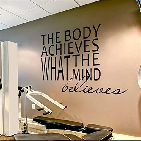 Wall Decal Decor Gym Wall Decal Sports Quotes The Body Achieves What
