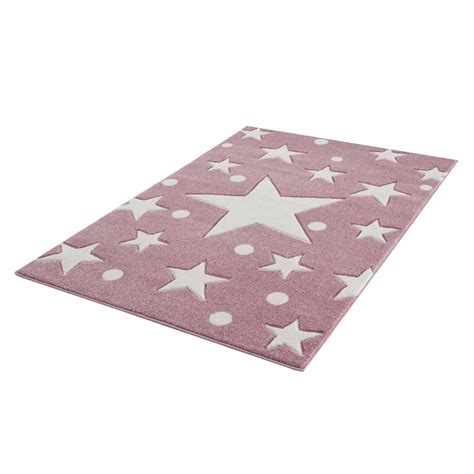 Tagsüber beim herumtollen entzückt die. Livone Teppich Estrella Stern & Konfetti rosa bei kinder räume