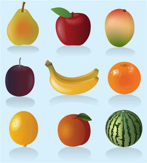 Set Of Fruit Objects — Stock Vector © Itmuryn 1232262