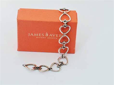 James Avery Heart Link Bracelet Sterling Silver Rare Retired Etsy