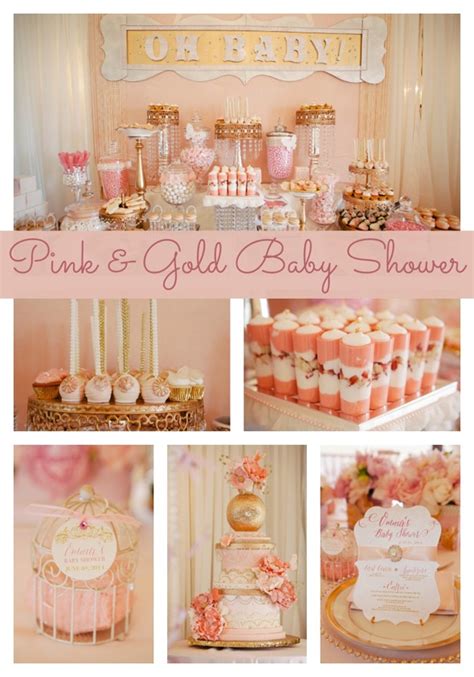 A pink, glitter and gold royal baby shower for cindy's princess alexa! Whimsical Pink and Gold Baby Shower - Pretty My Party ...