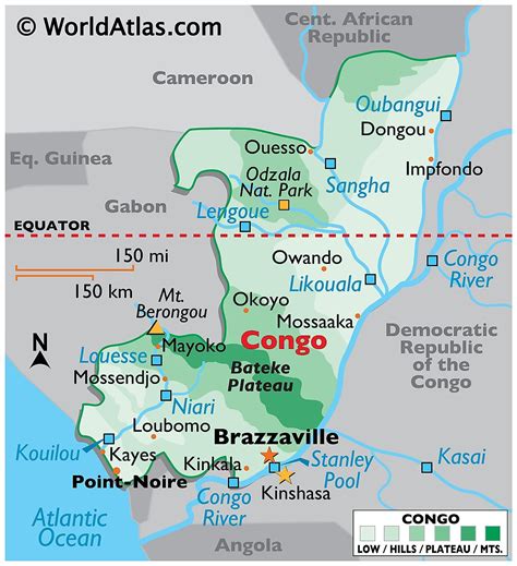 コンゴ共和国地図 World Atlas Market tay