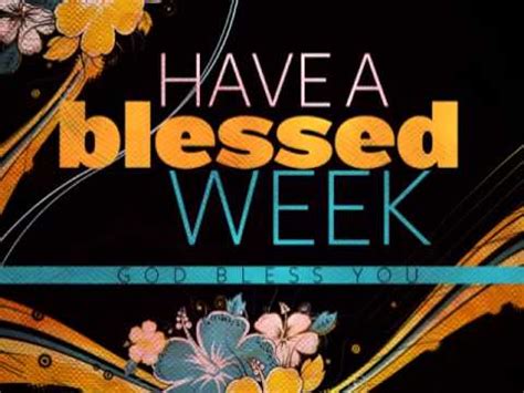 New week means a bunch of new opportunities coming all over your way. Have a Blessed Week mpg3 - YouTube