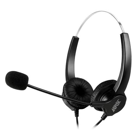 Agptek Dual 35mm Audio Plug Call Center Binaural Headset Noise