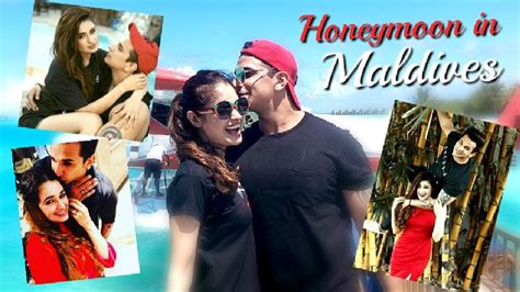 prince narula and yuvika chaudhary romantic honeymoon in maldives youtube