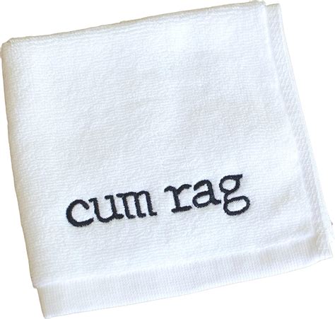 Embroidered Cum Rag Towel Naughty Adult Humor T For