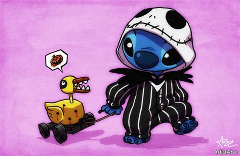 Stitch Skellington By Artistabe On Deviantart