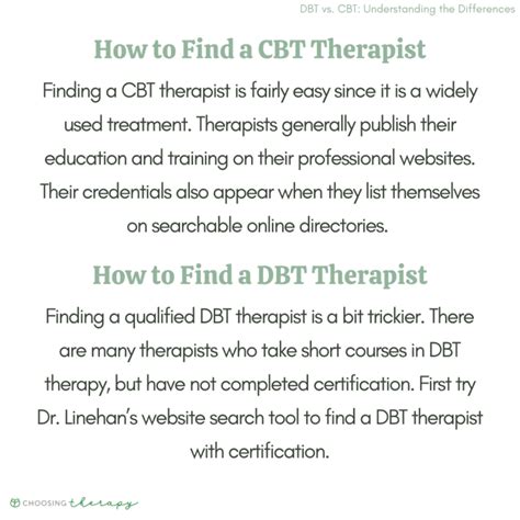 Dbt Vs Cbt Understanding The Differences