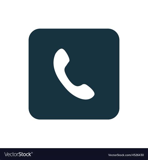 Phone Icon Rounded Squares Button Royalty Free Vector Image