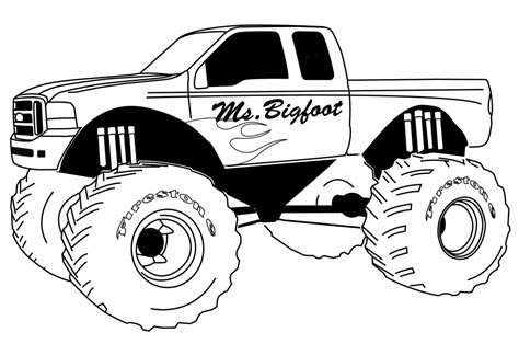 Mud Truck Coloring Pages Coloring Pages