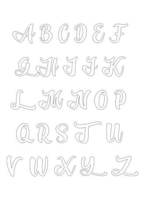 Alphabet Stencil Templates Free Printable Letter Stencils Alphabet