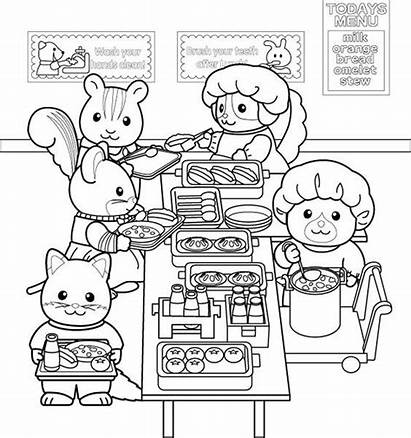 Coloring Pages Sylvanian Families Colouring Calico Critters