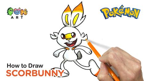 How To Draw Scorbunny Pokemon Very Easy~ Youtube