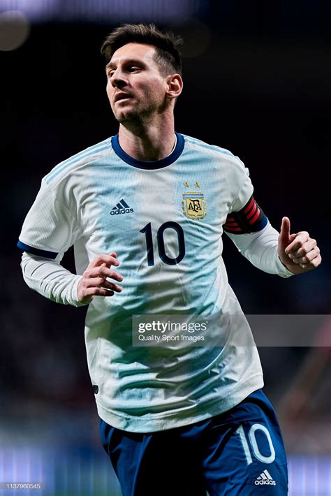 Leo Messi Of Argentina In Action During The International Friendly