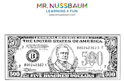 Many of the coins come with information about the time period in which they were minted, providing more insight into the items in your collection. Mr. Nussbaum - United States $1000 Bill Coloring - Grover ...