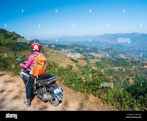 One Person Riding Bike On Ha Giang Motorbike Loop Famous Travel