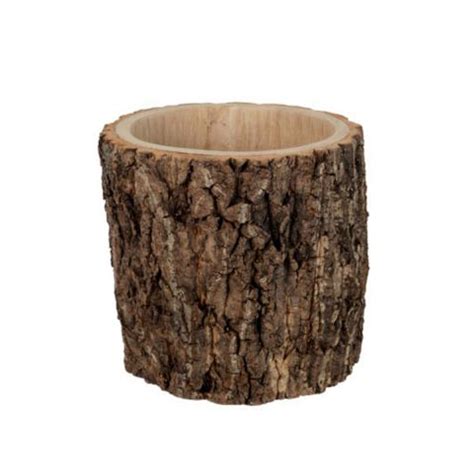 See more ideas about cache pot, pot, flower pots. Cache-Pot Rond en Bois "Ecorce" 27cm Naturel