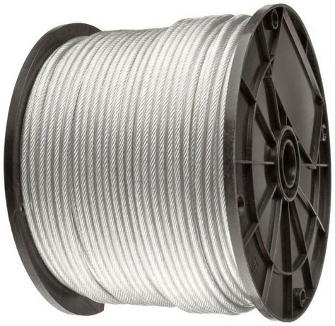 Vinyl Coated Stainless Steel 304 Cable Wire Rope 7x19 Clear 18 3