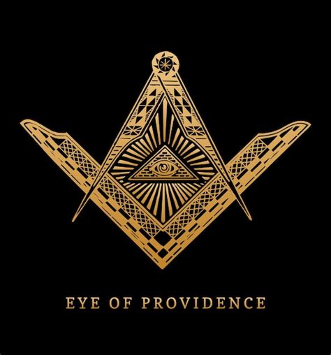 premium vector allseeing eye of providence masonic square and compass symbols freemasonry