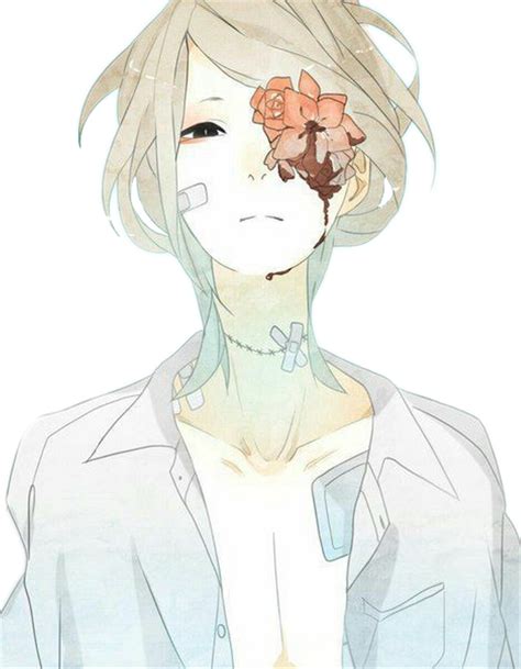Download Hd Animeboy Handsome Aesthetic Gore Flower Aesthetic