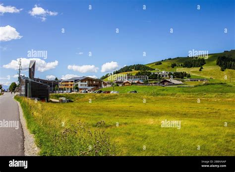 View Of Compatsch Compaccio Seiser Alm Alpe Di Siusi Stock Photo
