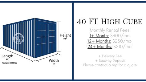 Rent Lease Shipping Container Cargo Container 40ft High Cube 40hc
