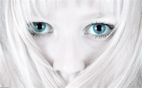 Eyes Girl With White Hair And Blue Eyes Wallpaper 7700 Open Walls
