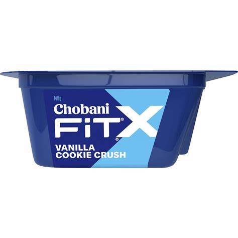 chobani fit x high protein vanilla cookie crush 140g woolworths