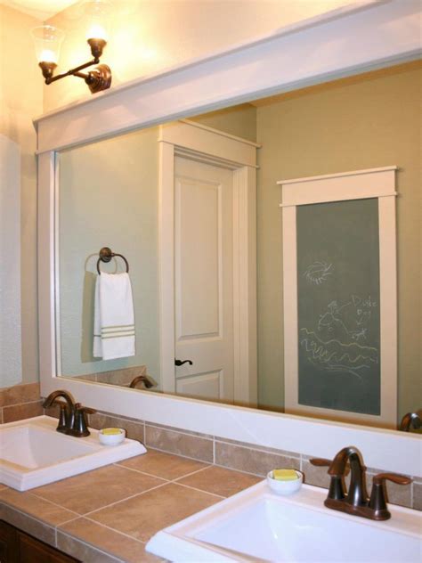 An antique design frame would work well for a classic bathroom theme. framing bathroom mirror ideas round white under mount sink ...
