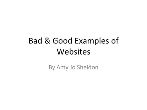 Good And Bad E Commerce Websites