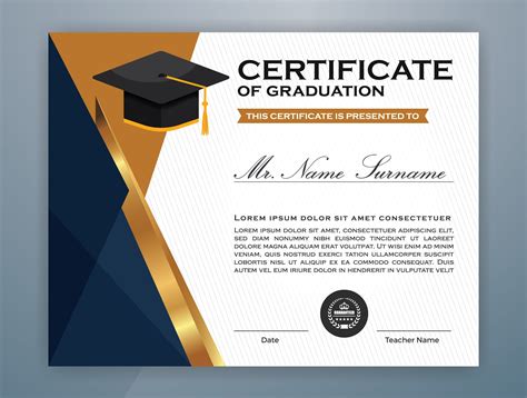 High School Diploma Certificate Template Design Download