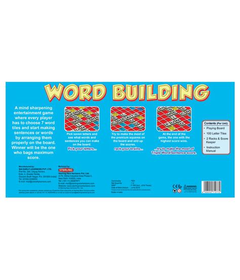 Sterling Board Game Word Building Buy Sterling Board Game Word