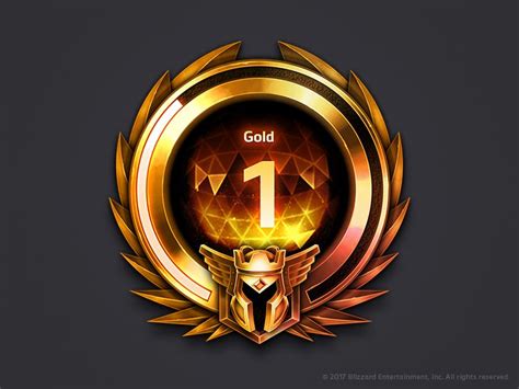 A Gold Emblem With The Number One On It