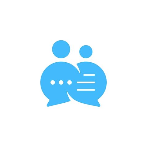 Chat Hablar Personas Comunicación Logotipo Diseño Inspiración Vector