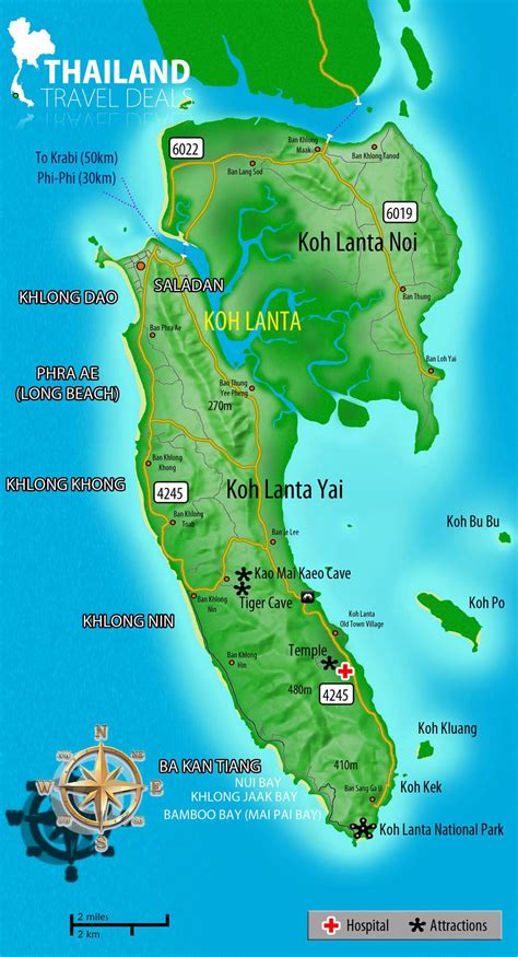 Large Ko Lanta Island Maps For Free Download And Print High