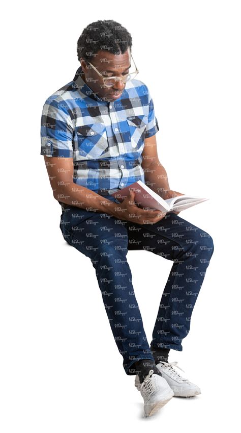 black man sitting and reading a book - VIShopper