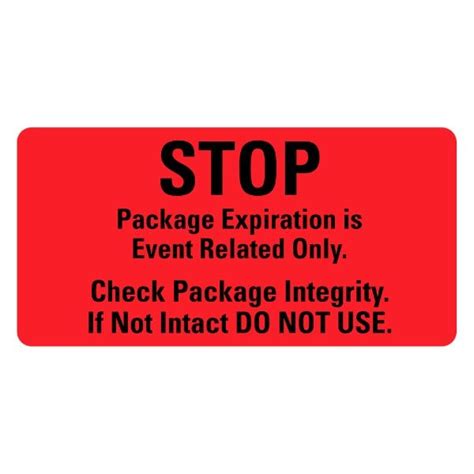 Stop Package Expiration Medical Labels Free Shipping