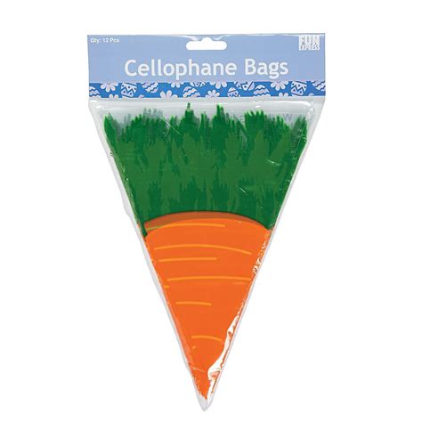 Cellophane Carrot Shaped Goody Bags 1 Dozen Buy Online In Uae