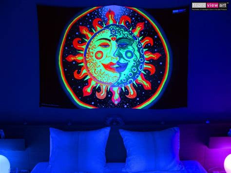Sunmoon Uv Blacklight Fluorescent Glow Psychedelic Art Backdrop £90