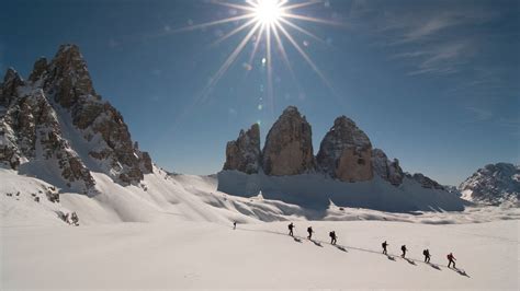 Itinerari Di Sci Alpinismo Nella Zona Delle Tre Cime Nelle Dolomiti