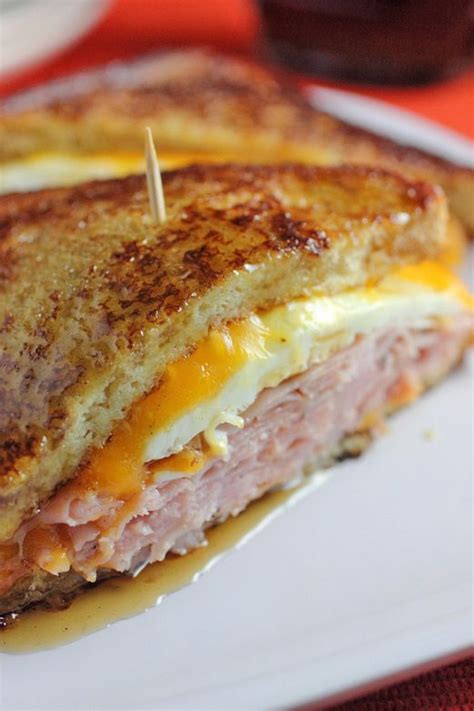 Ham Egg And Cheese French Toast Breakfast Sandwich Free Recipe Below