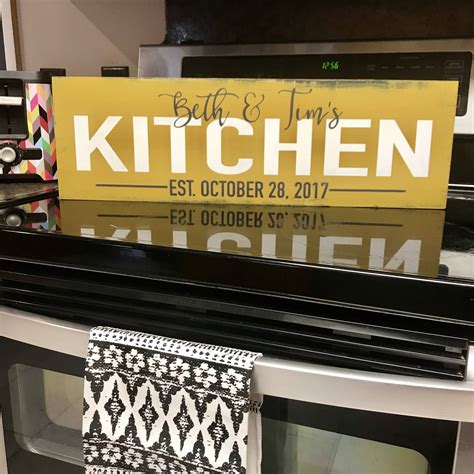 What's the first word that comes to mind when you think of wooden kitchen signs? Kitchen sign. Personalized Kitchen sign. Custom kitchen sign.